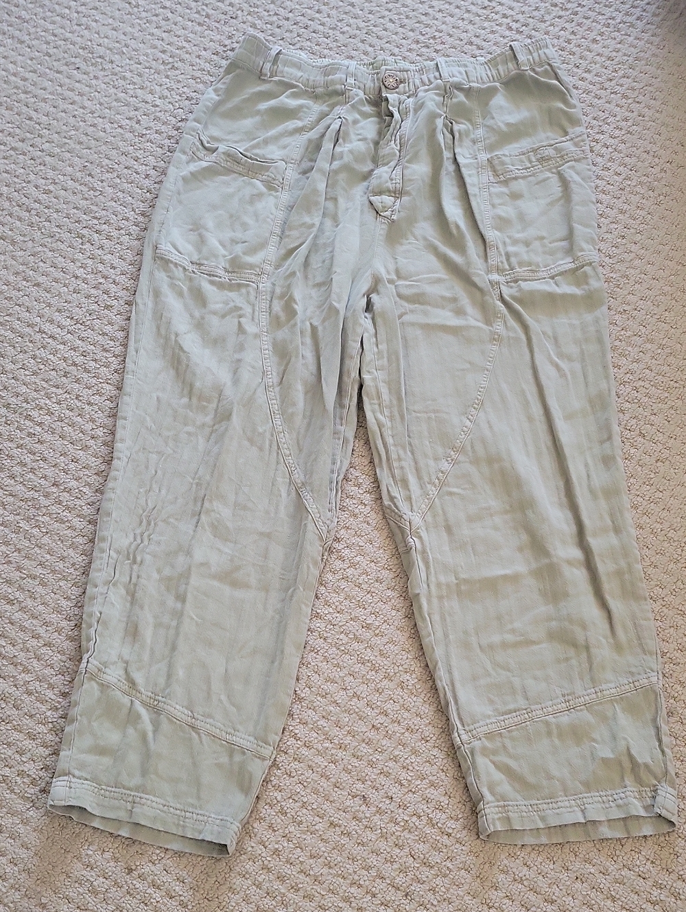 Free People Women's Pants in Sage Green
